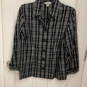 CJ Banks plus size long sleeve blouse